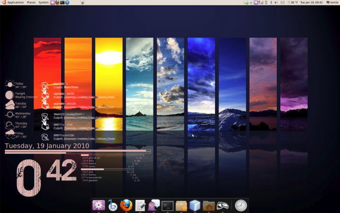 Woo. A nice picture of Conky Hudson Status. Looks awesome.